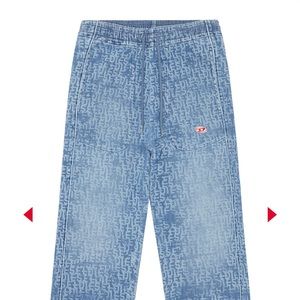 D Martians Track Denim Diesel Pants